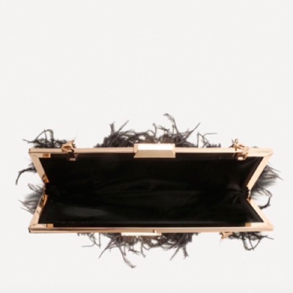 BEBE Luxury OSTRICH Feather Pochette Plume Ella Clutch / Shoulder Bag SOLD - Picture 13 of 13